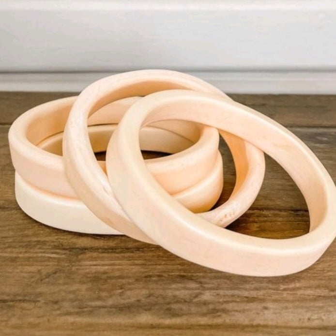 Classic Oval Resin Bangle - Sorbet